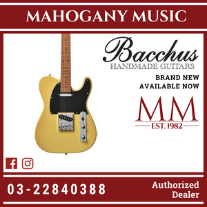 Bacchus BTE-1-RSM/M-BBD Universe Series Roasted Maple Electric Guitar, Butterscotch Blonde
