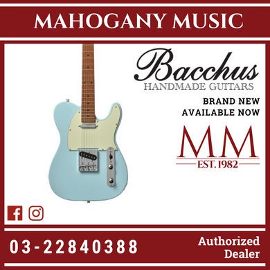 Bacchus BTE-1-RSM/M-PTL-SOB Universe Series Roasted Maple Electric Guitar, Pastel Sonic Blue