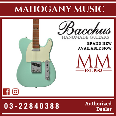 Bacchus BTE-1-RSM/M-SFG Universe Series Roasted Maple Electric Guitar, Sea Foam Green