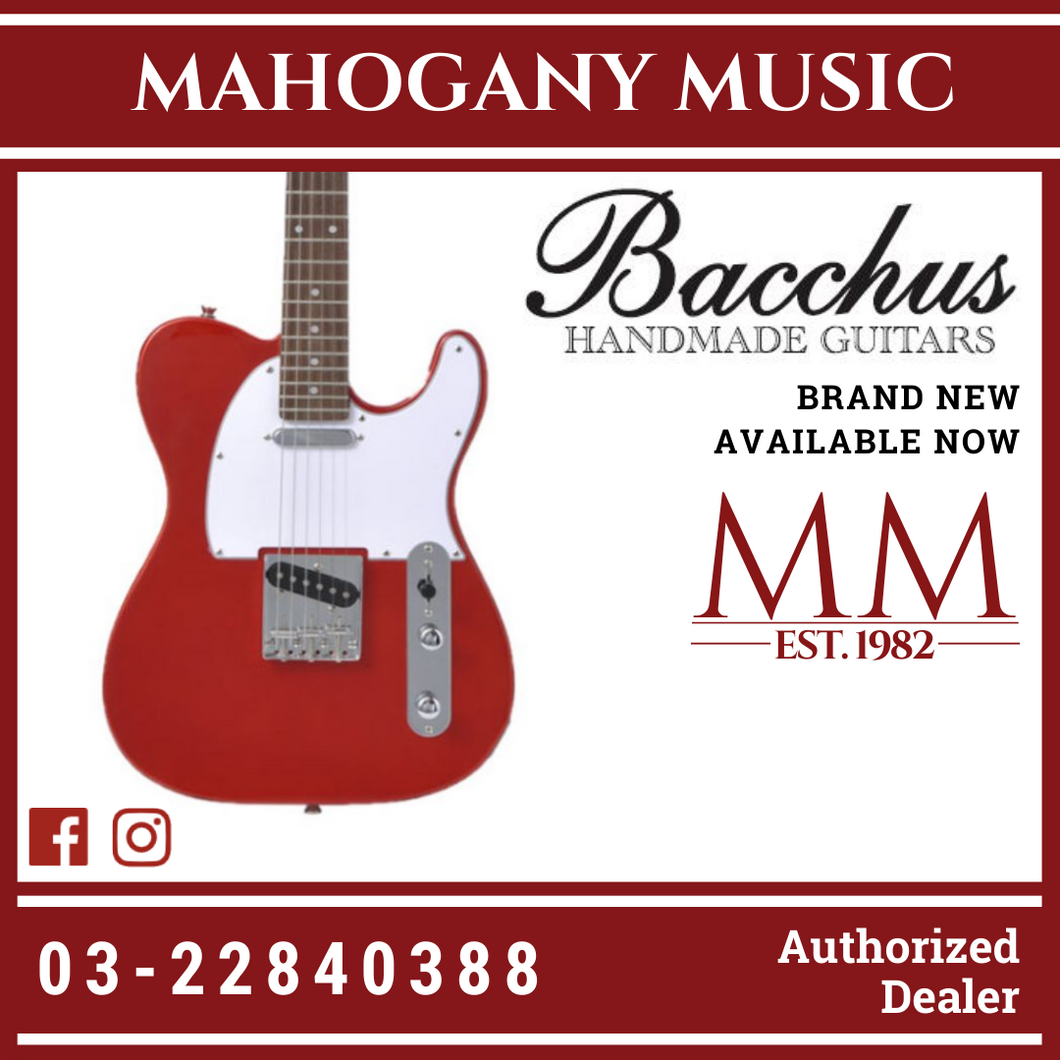 Bacchus BTE-1R-CAR Universe Series Electric Guitar, Candy Apple Red
