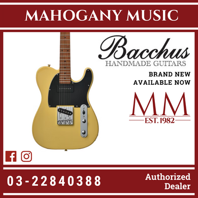 Bacchus BTE-2-RSM/M-BBD Universe Series Roasted Maple Electric Guitar, Butterscotch Blonde