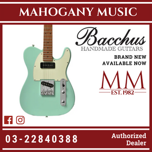 Bacchus BTE-2-RSM/M-SFG Universe Series Roasted Maple Electric Guitar, Seafoam Green