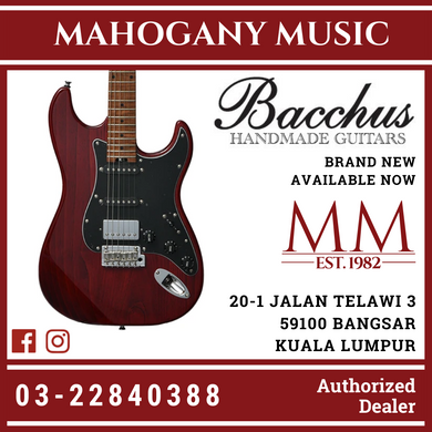 Bacchus BSH-800ASH/RSM-STR Red Electric Guitar