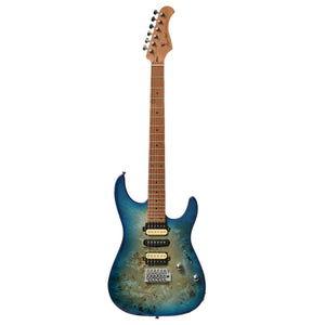 Bacchus IMPERIAL24-BP-RSM/M Universe Series Roasted Maple Electric Guitar, Blue Burst