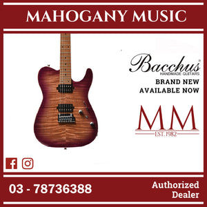 Bacchus TAC24 FMH-RSM/M N-MGT-B Universe Series Roasted Maple Electric Guitar, Natural Magenta Burst