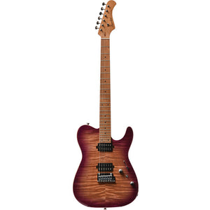 Bacchus TAC24 FMH-RSM/M N-MGT-B Universe Series Roasted Maple Electric Guitar, Natural Magenta Burst