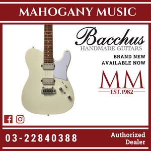Bacchus TACTICS24-STD/RSM-OWH Global Series Roasted Maple Electric Guitar, Olympic White