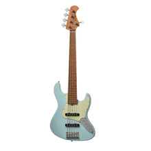 Bacchus WJB5-630-RSM/M-PTL-SOB Universe Series Roasted Maple 5-String Electric Bass, Pastel Sonic Blue