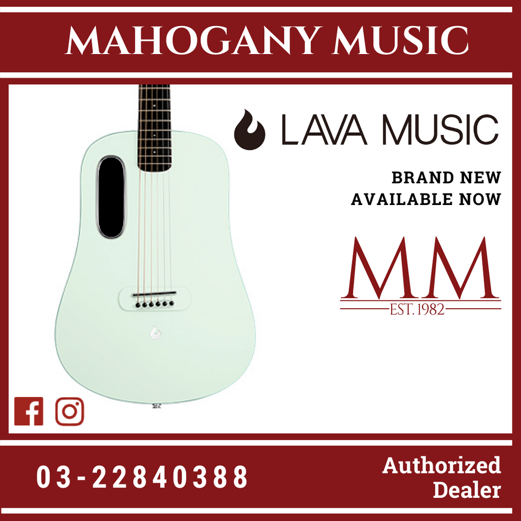 Blue Lava 36″ Aqua Green Smart Guitar (with Air Flow Bag)
