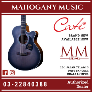 Cate 40" QM704CE Black Green Finish Acoustic Guitar