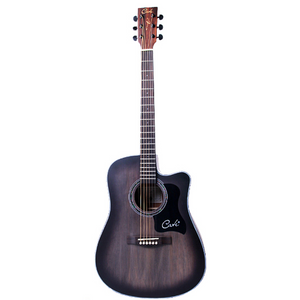 Cate 41" QM714C Black Green Finish Acoustic Guitar