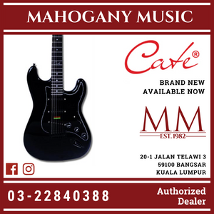 Cate QM-E02 Black Finish Electric Guitar W/Bag