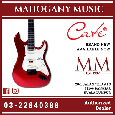 Cate QM-E02 Red Finish Electric Guitar W/Bag