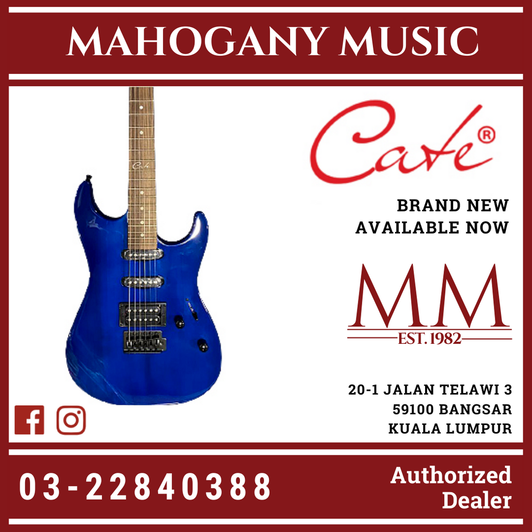 Cate QM-E03 Blue Finish Electric Guitar W/Bag