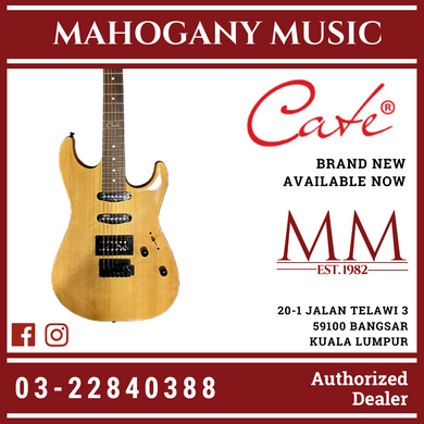 Cate QM-E03 Natural Finish Electric Guitar W/Bag