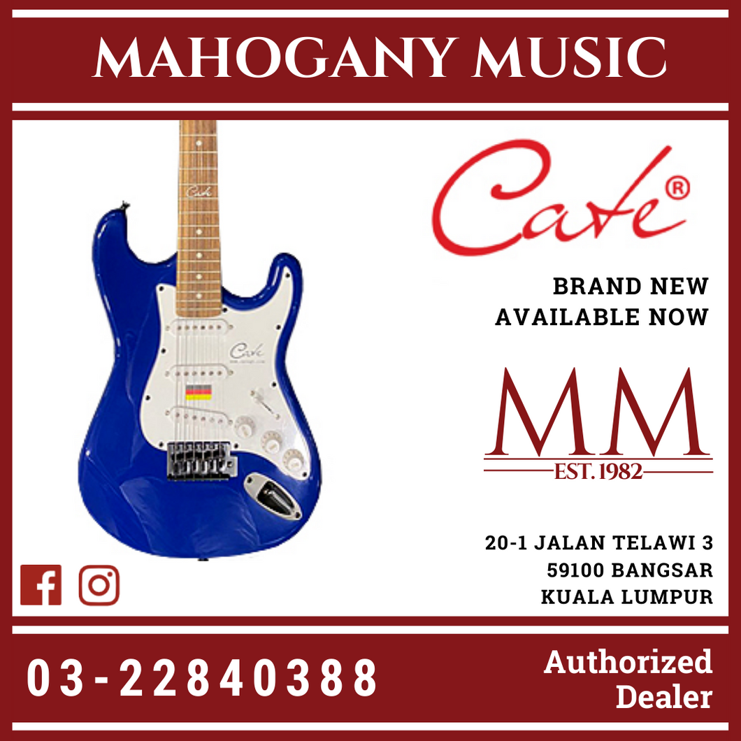 Cate QM-EK02 Blue Finish Electric Guitar W/Bag