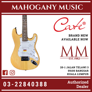 Cate QM-EK02 Natural Finish Electric Guitar W/Bag