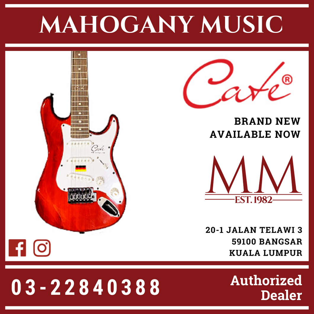 Cate QM-EK02 Red Finish Electric Guitar W/Bag