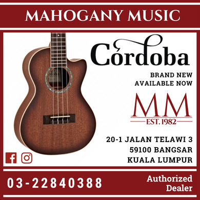 Cordoba 15TM-CE Tenor Ukulele Edgeburst