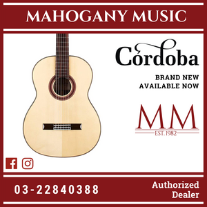 Cordoba C7 SP W/GC - Solid European Spruce Top, Layered Rosewood Back & Sides With Gator Guitar Case, Best Classical Guitar For Intermediate Players