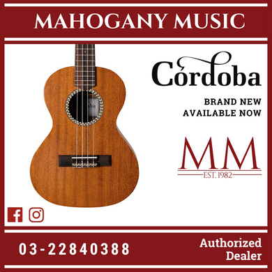 Cordoba 20TM Mahogany Tenor Ukulele - Solid Mahogany Top, Mahogany Back & Sides (FREE Gator Bag)