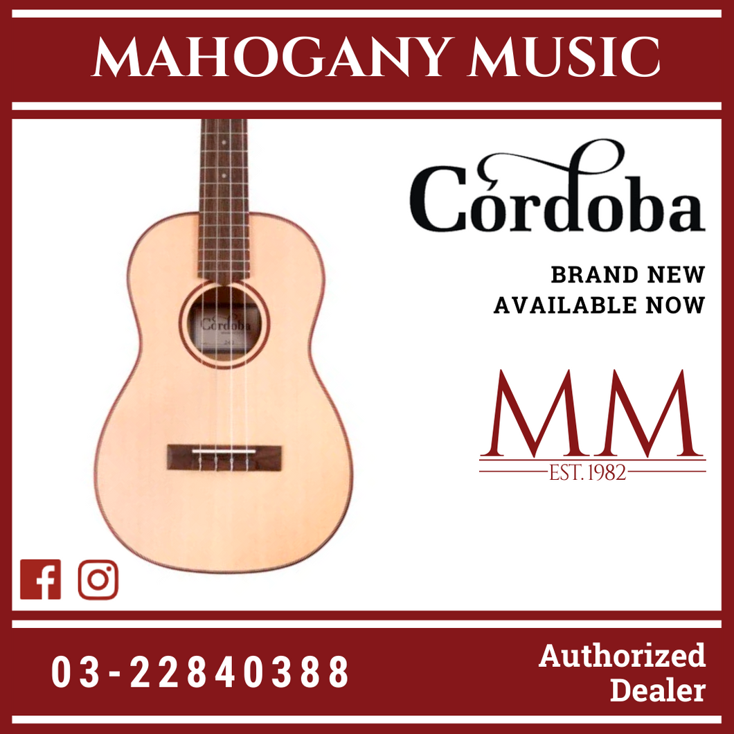 Cordoba 24B Baritone Ukulele - Spruce Top, Maple Back & Sides