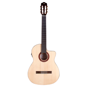 Cordoba C5-CET Limited - Solid Spruce Top, Maple Back & Sides with Pickup with Classical Guitar Bag, Mid Range Thinline Electric-Classical Guitar