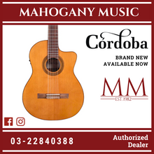 Cordoba C5-CE Cedar - Solid Canadian Cedar Top, Mahogany Back & Sides with Pickup & Gator Guitar Case