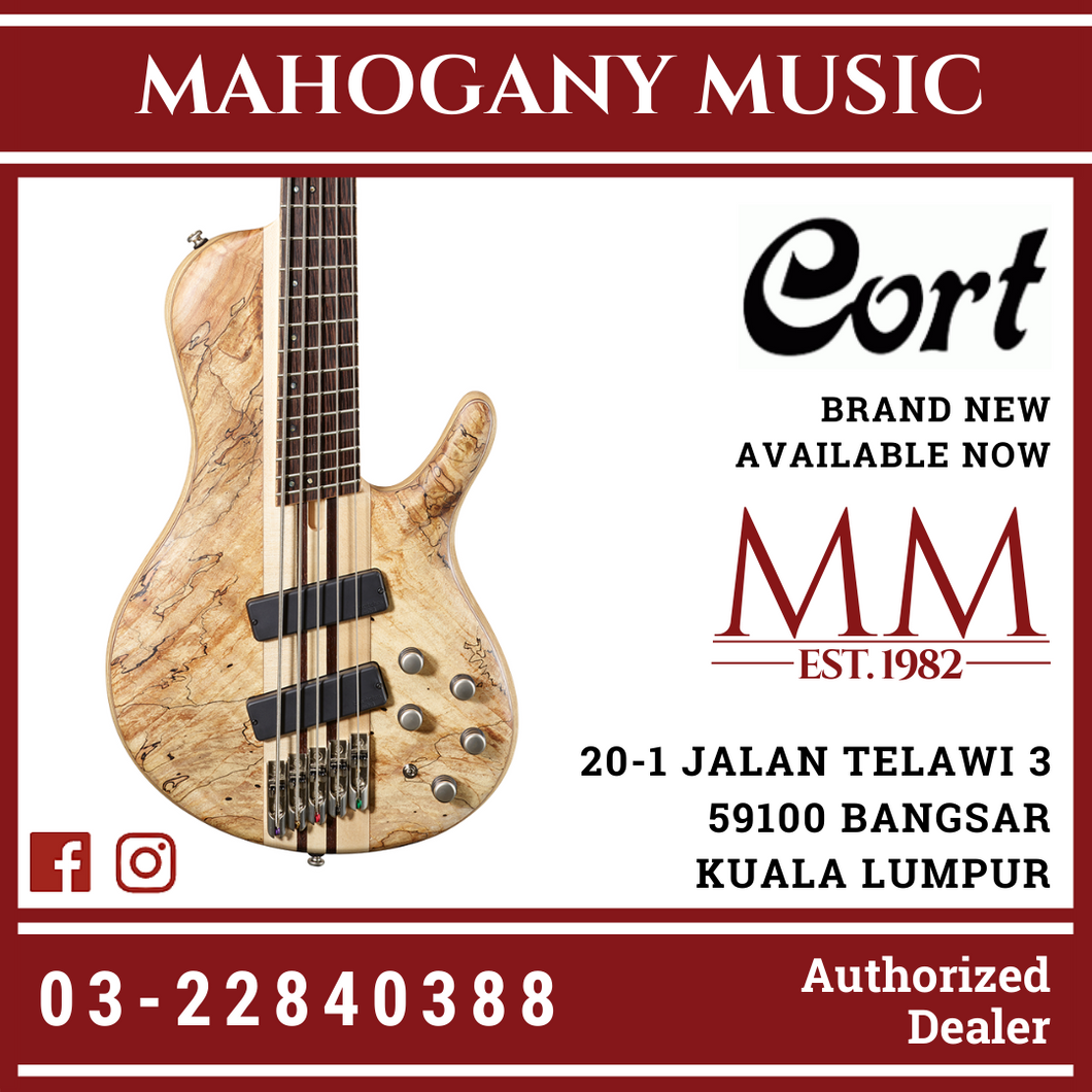 Cort A5 Plus SCMS Multiscale Open Pore Natural Bass Guitar