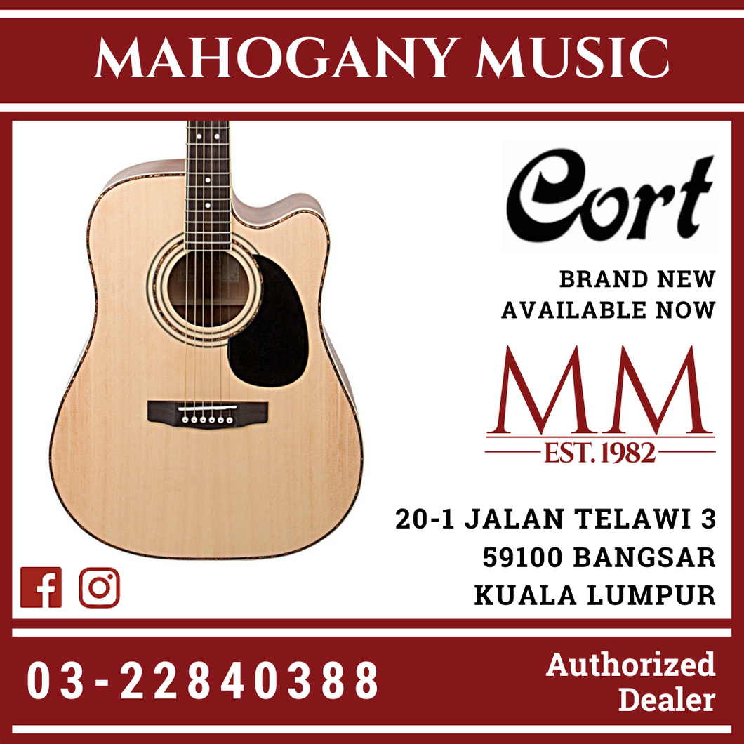 Cort AD880CE Natural Satin Acoustic Guitar