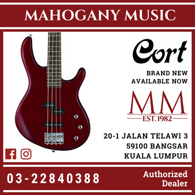 Cort Action-PJ Open Pore Black Cherry Electric Bass