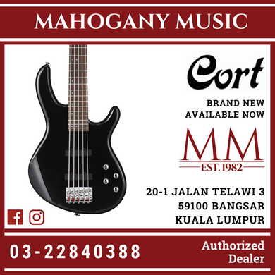 Cort Action-V Black 5-String Bass