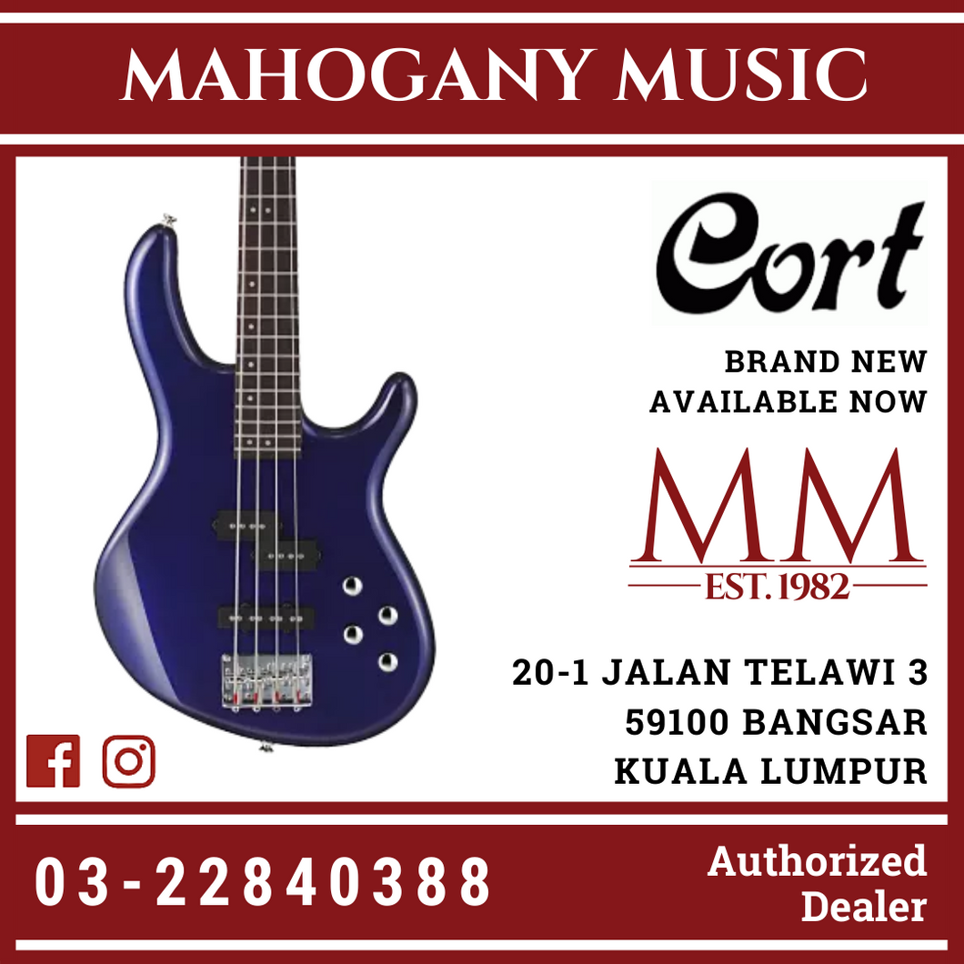 Cort Action-V Blue Metallic Plus Bass
