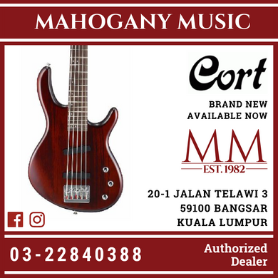 Cort Action-V Walnut Satin 5-String Bass