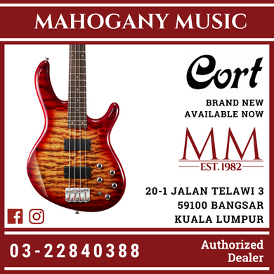 Cort Action DLX Cherry Red Sunburst Bass Guitar