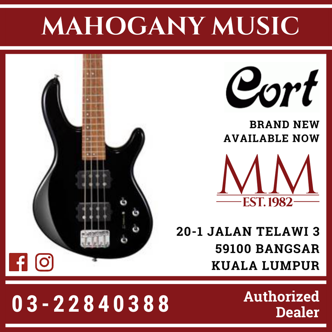 Cort Action HH4 Black 4 String Electric Bass