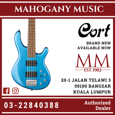 Cort Action HH5 Tasman Light Blue 5 String Electric Bass