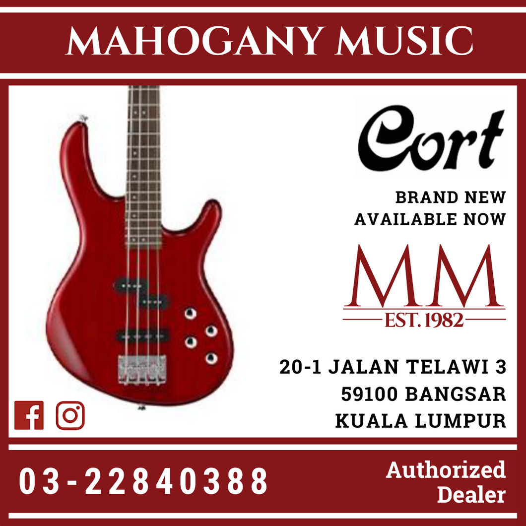 Cort Action Trans Red 4-String Bass