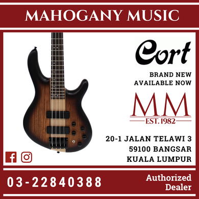 Cort C4 PLUS ZBMH Open Pore Tobacco Burst Electric Bass
