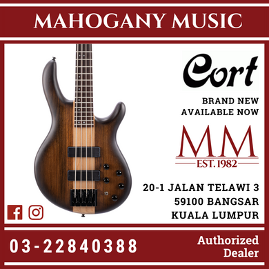Cort C4 Plus OVMH Antique Brown Burst Electric Bass Guitar