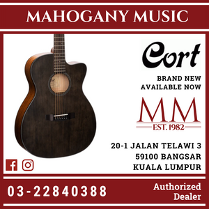 Cort Core-OC Spruce Open Pore Trans Black Acoustic Guitar