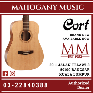 Cort Earth-50 Open Pore Natural Acoustic Guitar