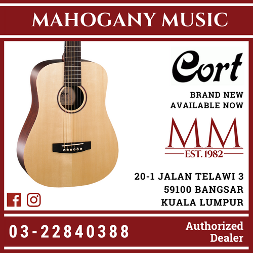 Cort Earth Mini-F Adirondack Open Pore Acoustic Guitar