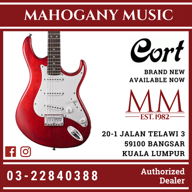 Cort G-100 Open Pore Black Cherry Ele Guitar W/Bag