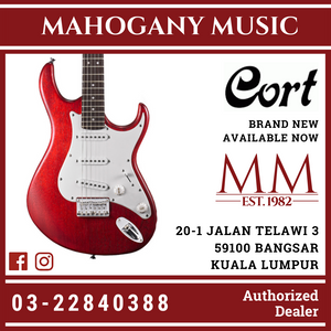 Cort G-100 Open Pore Black Cherry Ele Guitar W/Bag