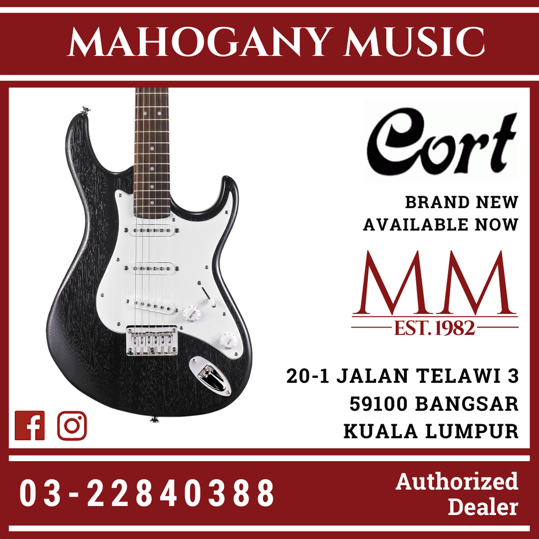 Cort G-100 Open Pore Black Electric Guitar
