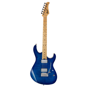 Cort G-290FATII Bright Blue Burst Roasted Maple Neck Electric Guitar