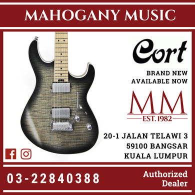 Cort G-290FATII Trans Black Burst Roasted Maple Neck Electric Guitar