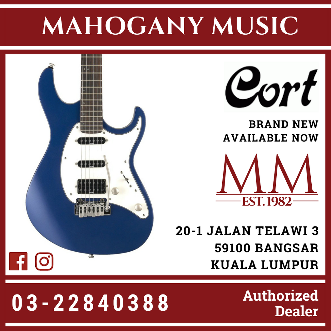 Cort G250 Blue Metal Satin Electric Guitar