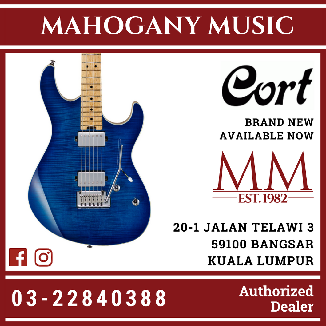 Cort G290 FAT Bright Blue Burst Finish Electric Guitar